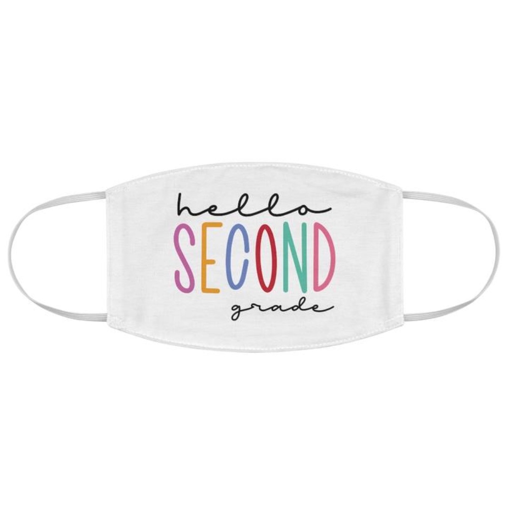 Hello Second Grade Teacher Fabric Face Mask